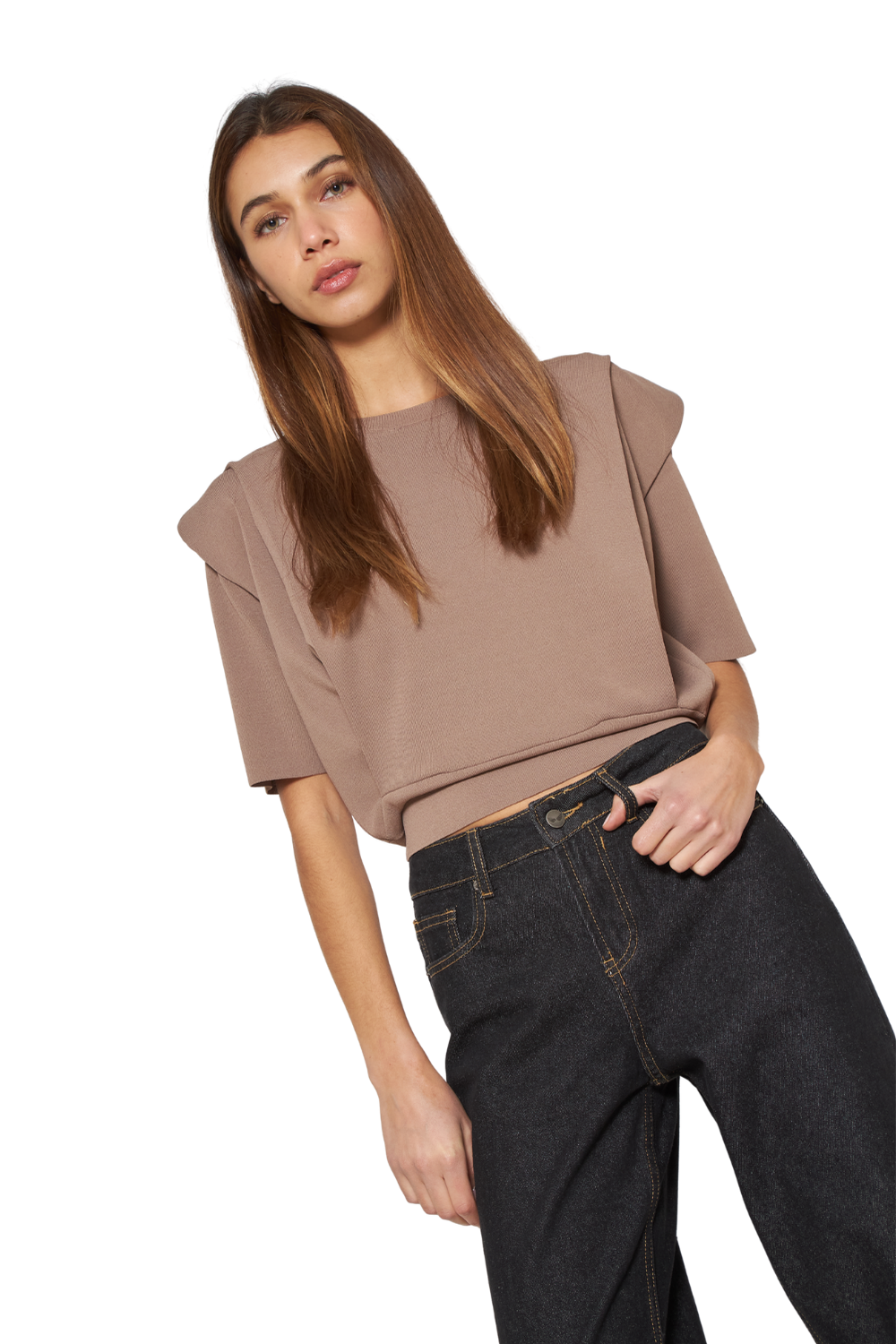Polera Mila café Jacinta Tienda-3
