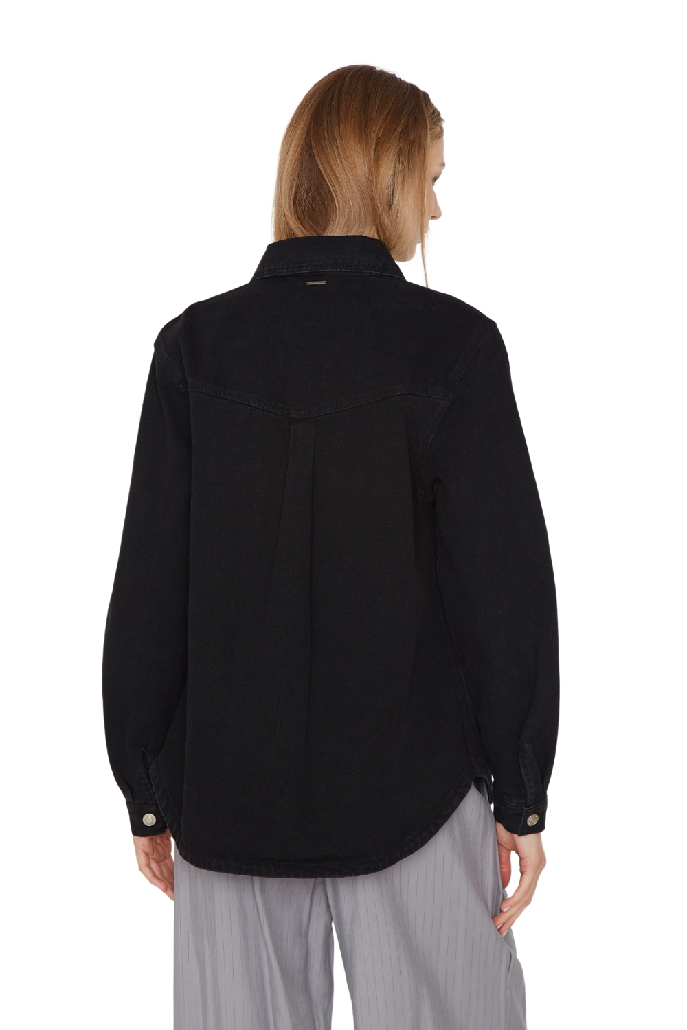Camisa Porter Bolsillos negra Jacinta Tienda-5