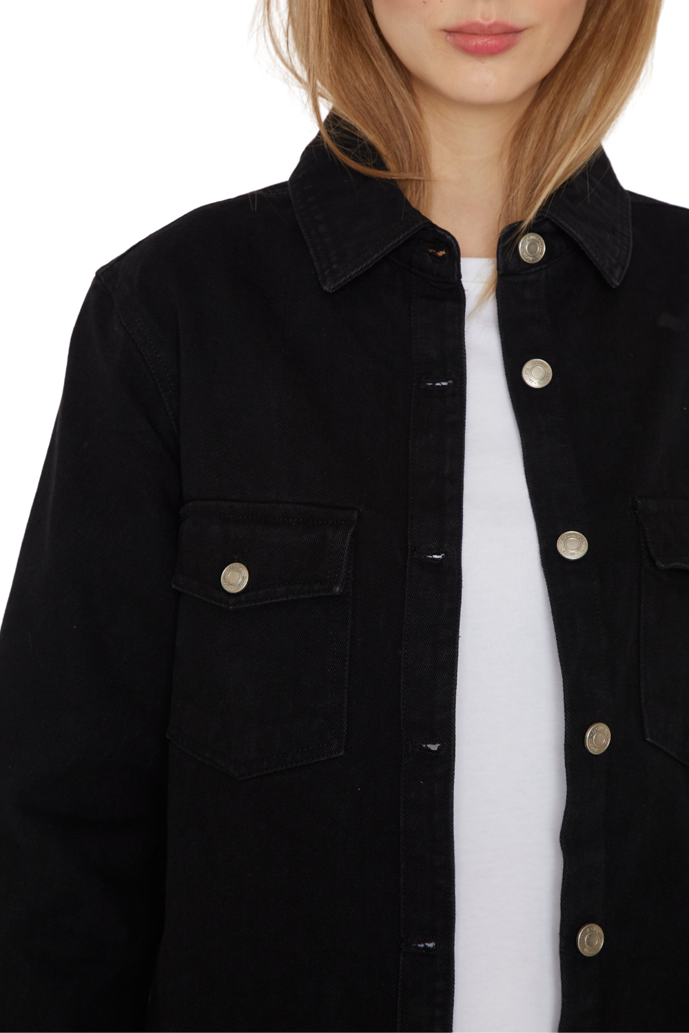 Camisa Porter Bolsillos negra Jacinta Tienda-6