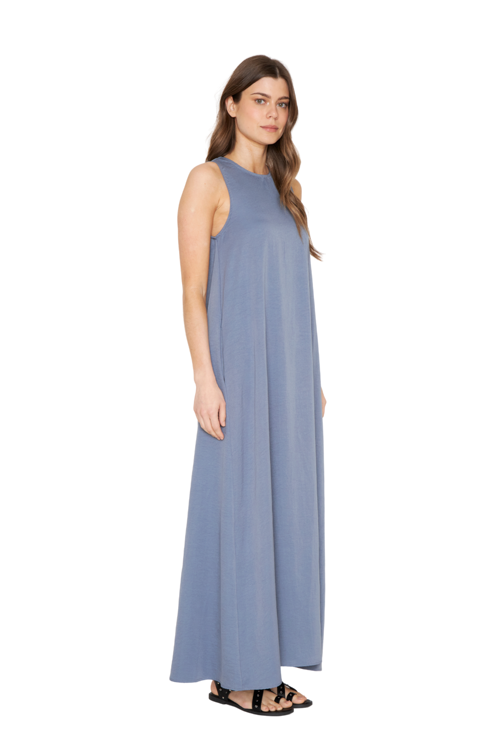 Vestido Elena Largo petroleo Jacinta Tienda-2