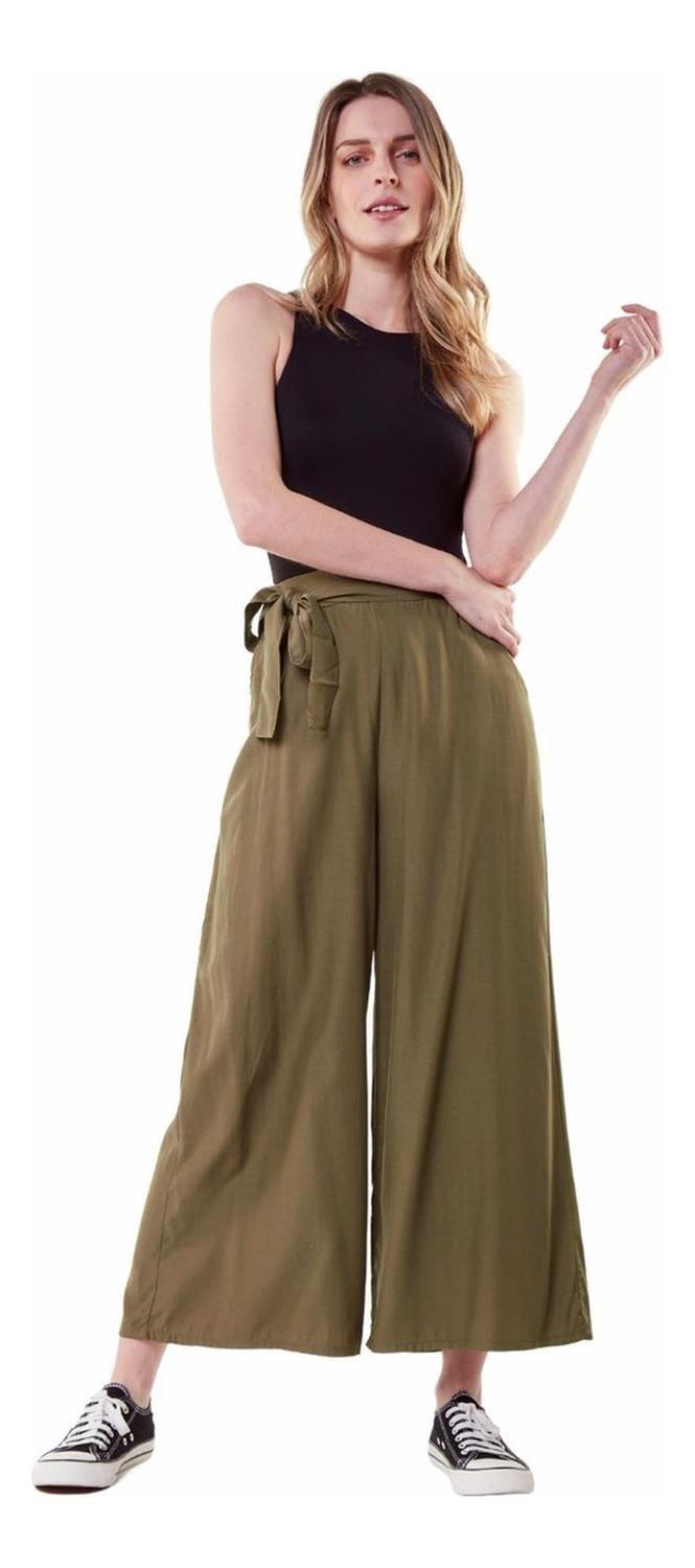Pantalón Greta Midi Ii Verde-0
