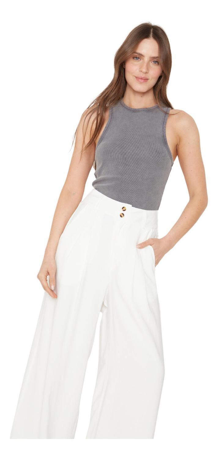 Pantalón Laura Ii Blanco Jacinta Tienda-0