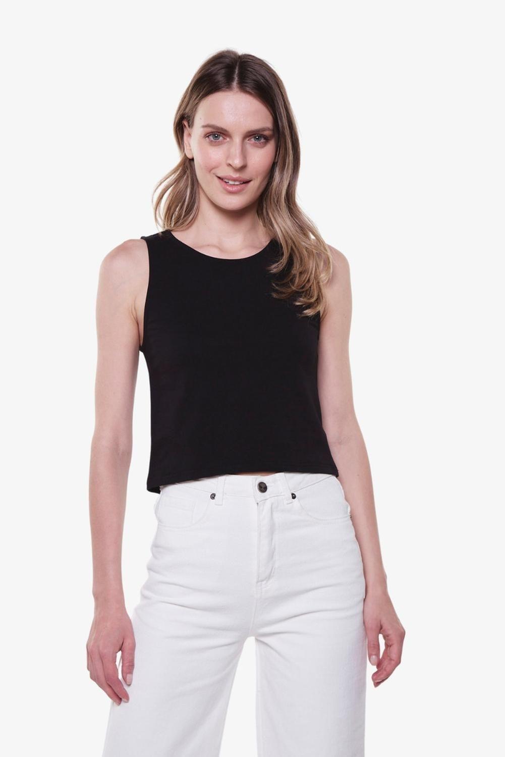 Polera Gracia Crop Negra-1