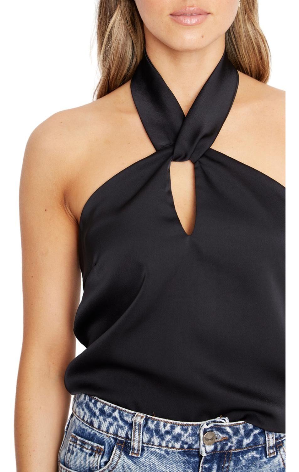 Blusa Elisa Satin Negra Jacinta Tienda-4
