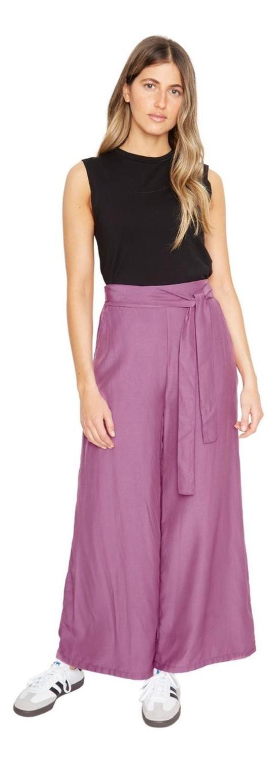 Pantalón Greta Largo Iii Uva Jacinta Tienda-0
