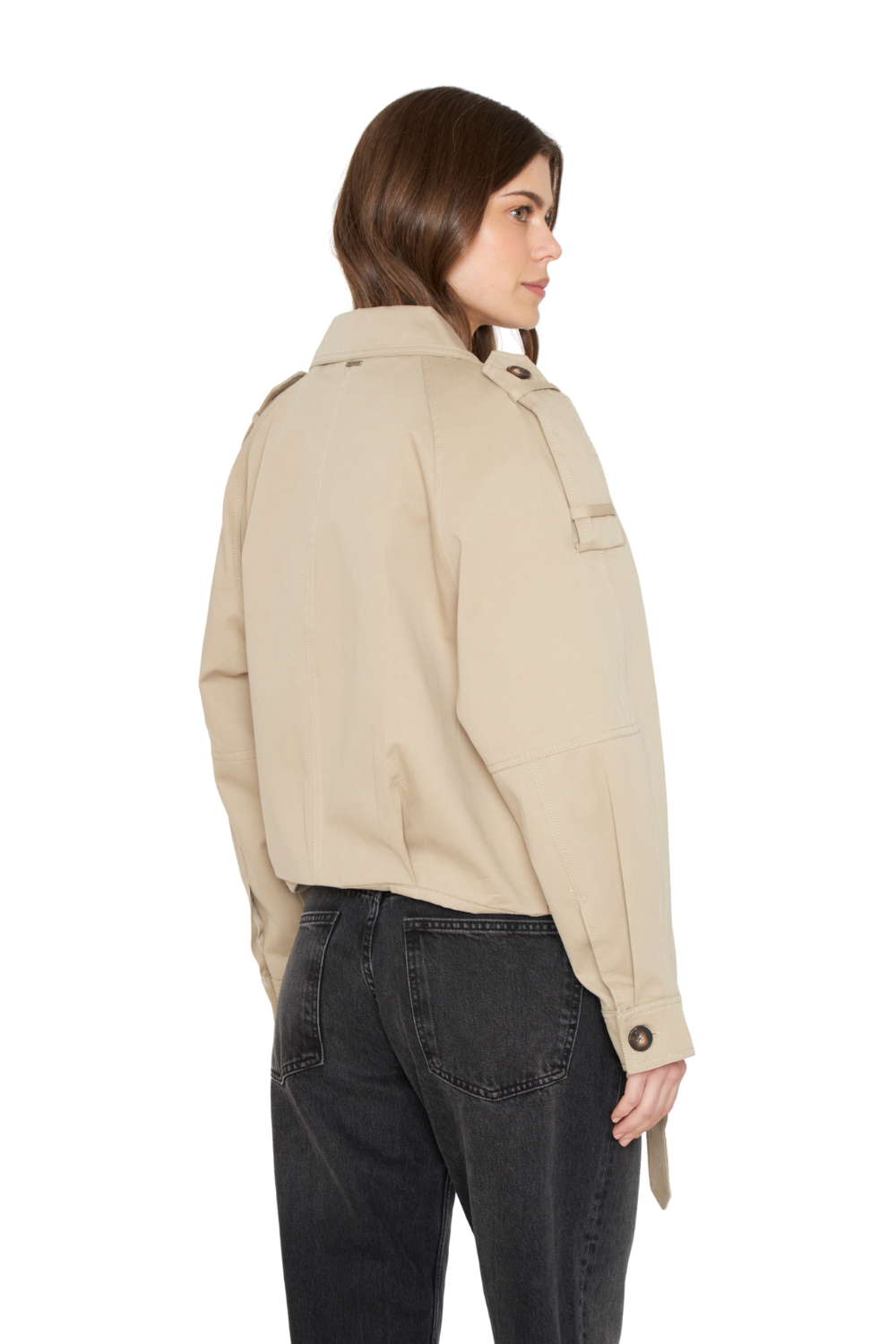 Chaqueta Aviadora Cotton crudo Jacinta Tienda-5