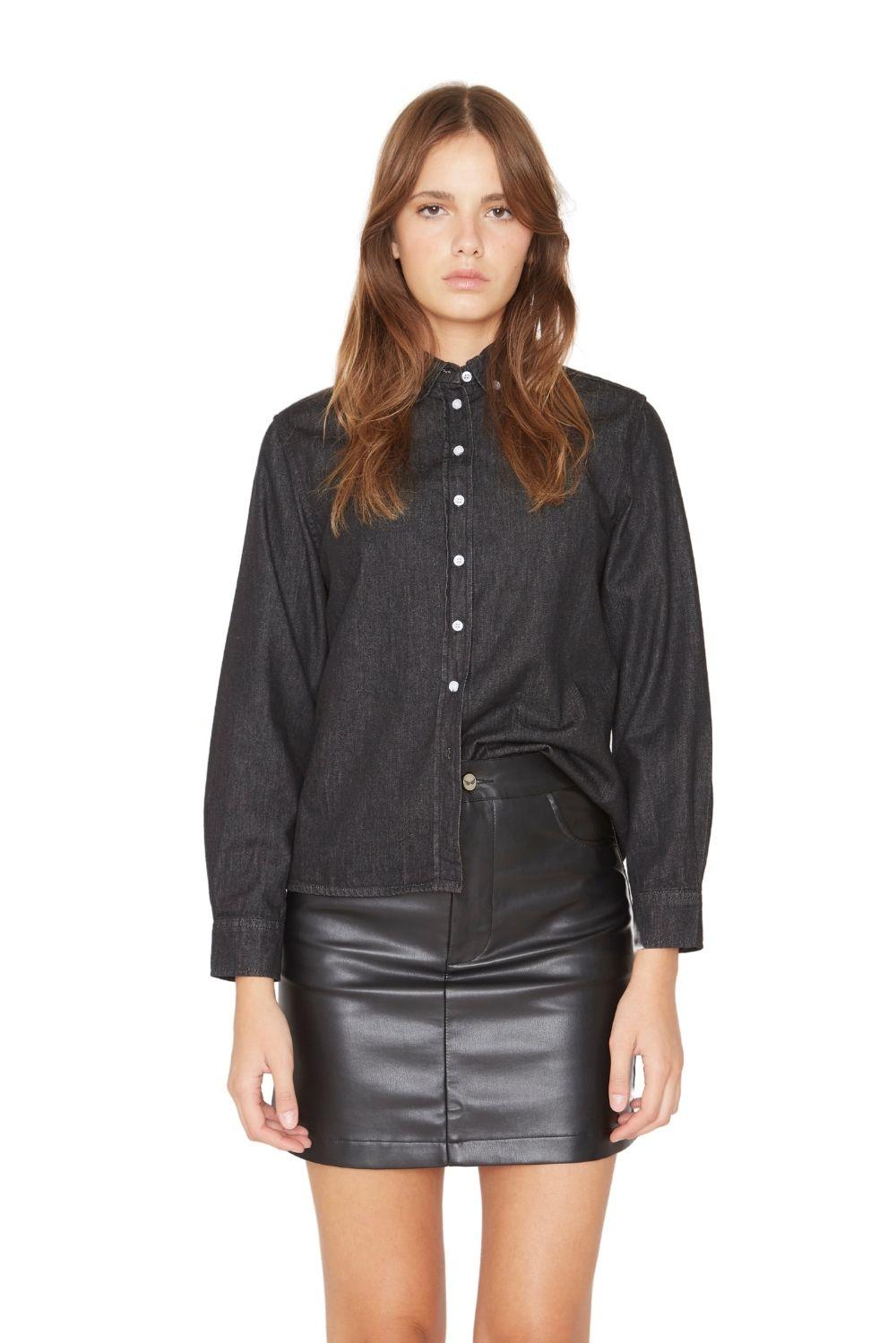 Camisa Denim negra-0