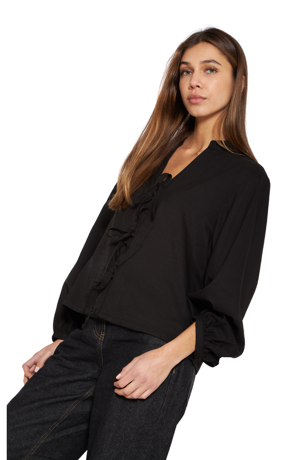 Blusa Camila negra Jacinta Tienda-3