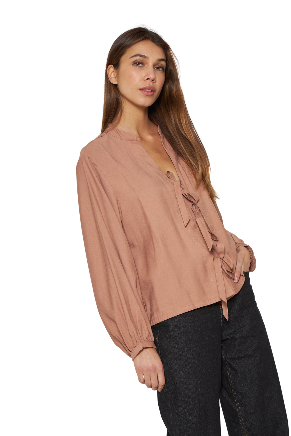 Blusa Camila café Jacinta Tienda-2