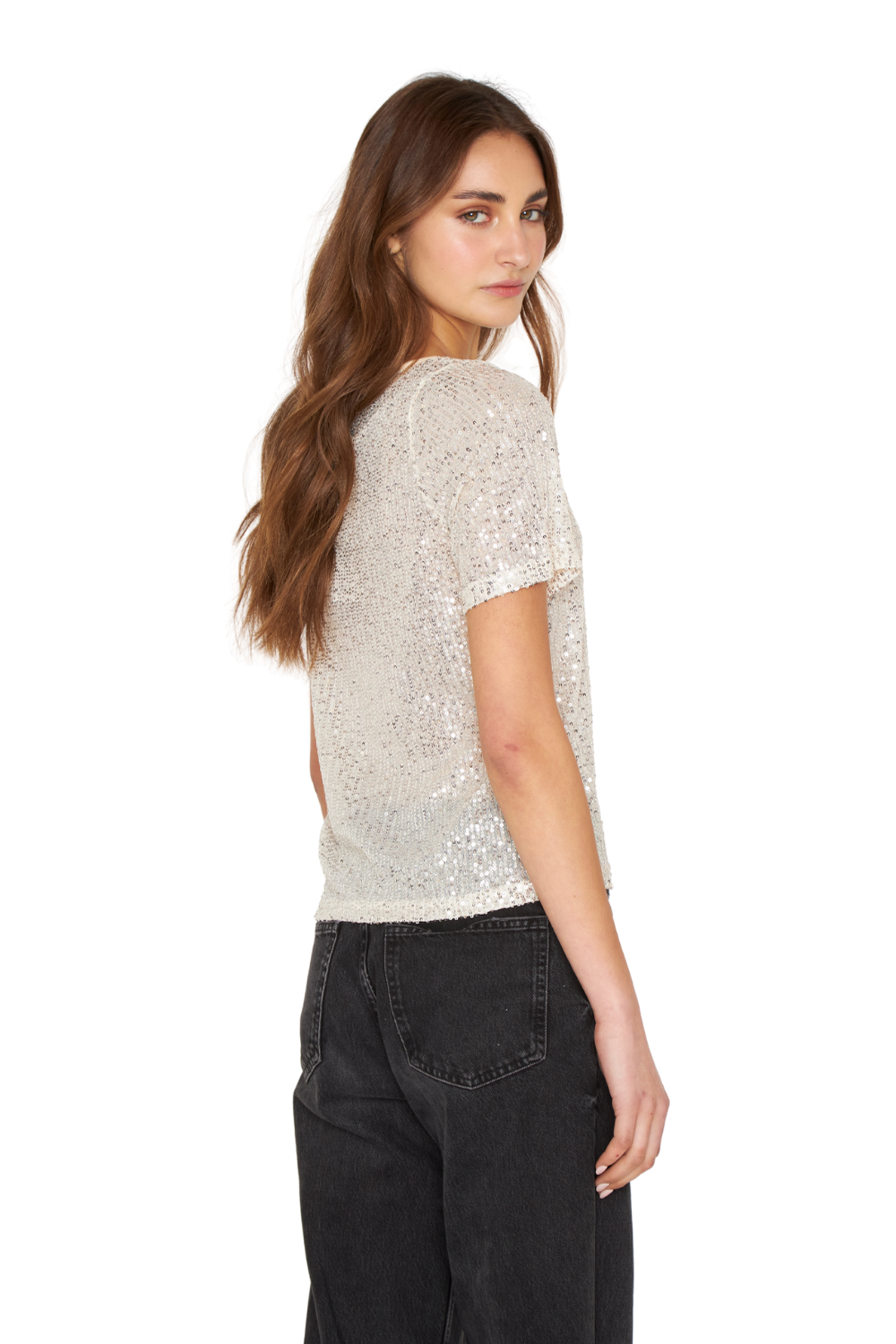Polera Glam manga corta crudo Jacinta Tienda-3