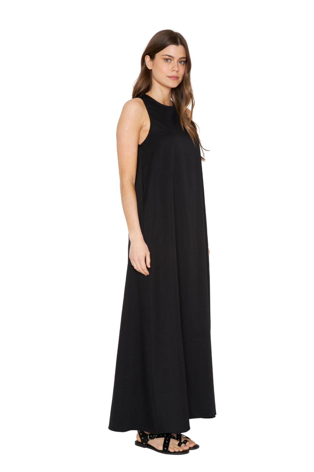 Vestido Elena Largo negro Jacinta Tienda-2