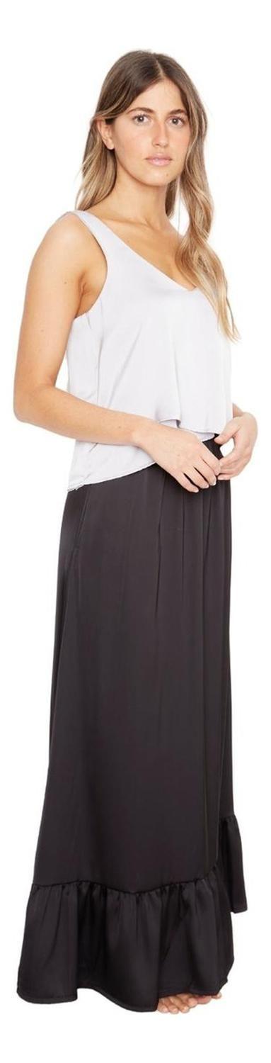 Falda Ana Satin Negra Jacinta Tienda-3