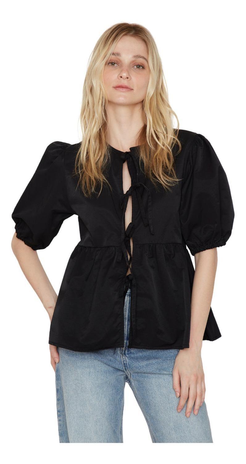 Blusa Lazos Negra Jacinta Tienda-2