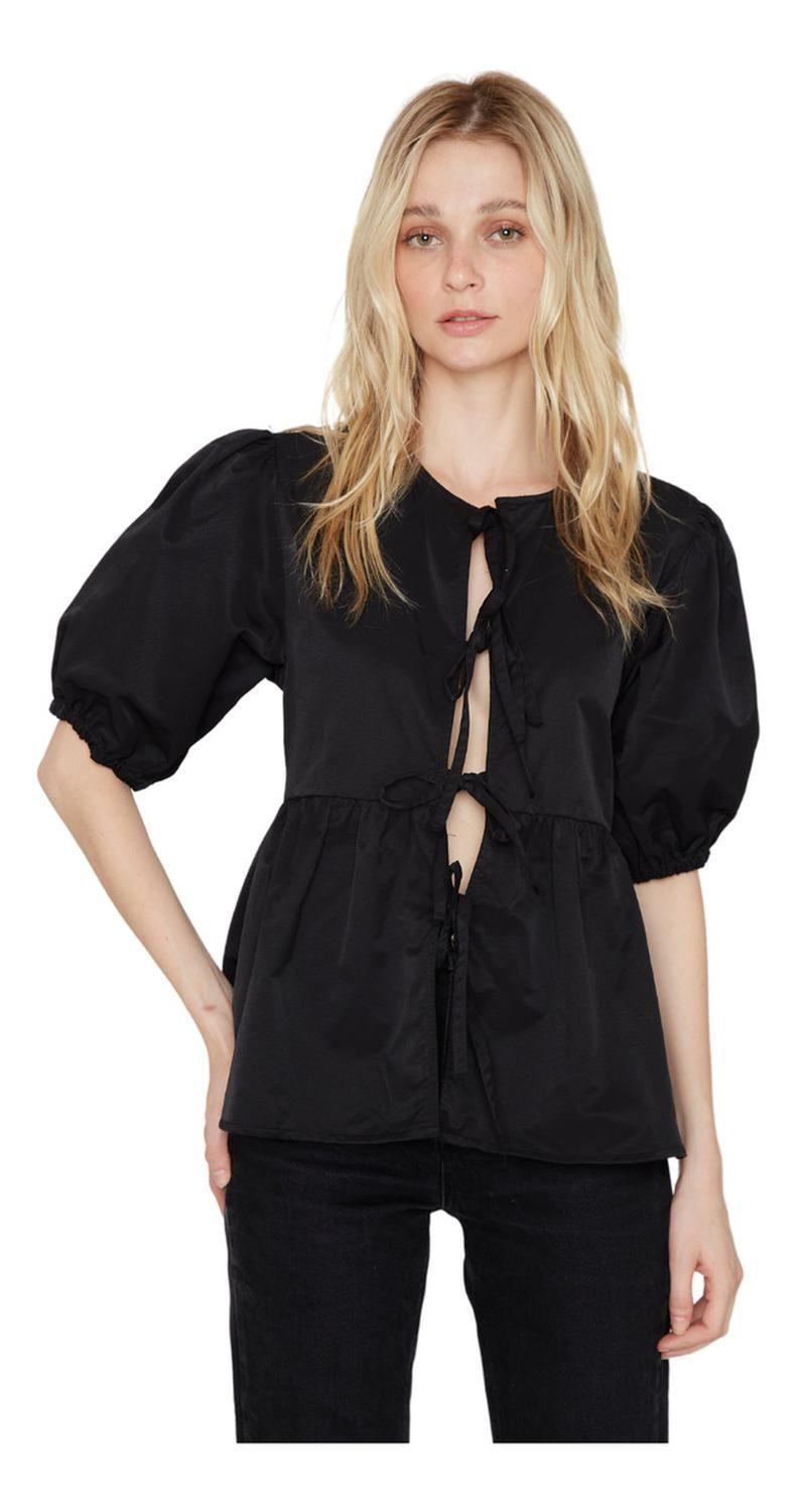 Blusa Lazos Negra Jacinta Tienda-6