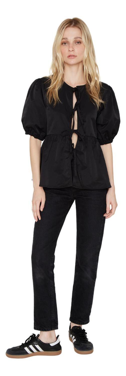 Blusa Lazos Negra Jacinta Tienda-7