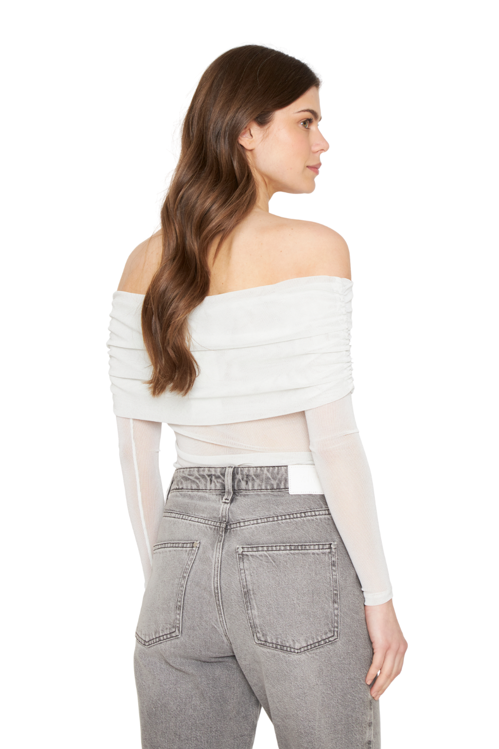 Polera Hombros Brillos blanca Jacinta Tienda-3