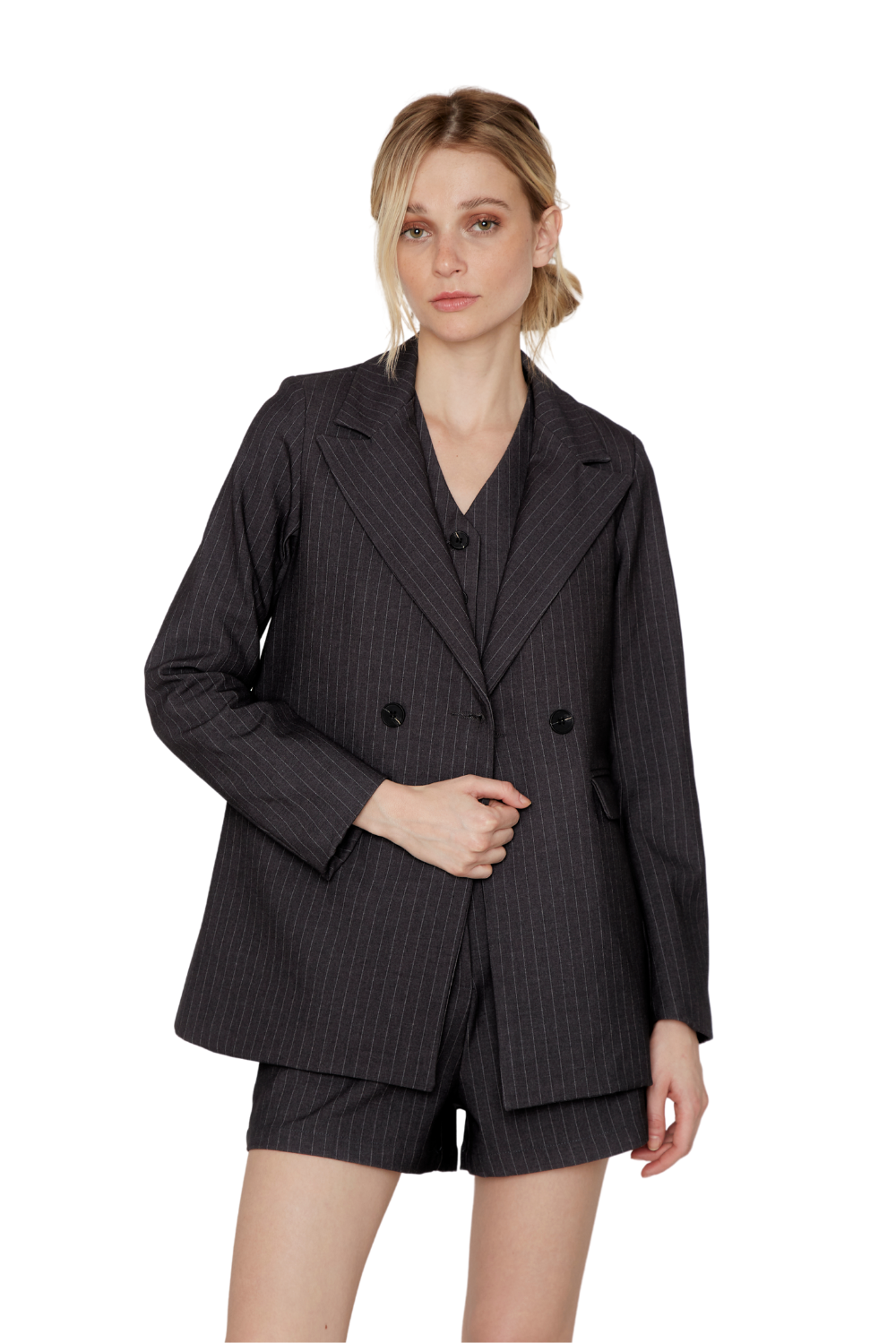 Blazer Owen rayas gris Jacinta Tienda-0