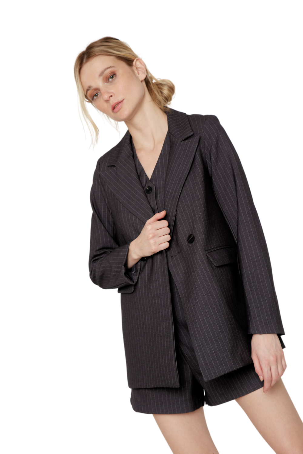 Blazer Owen rayas gris Jacinta Tienda-2