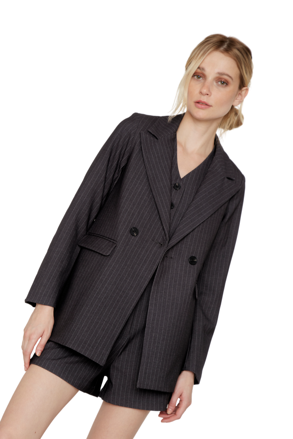 Blazer Owen rayas gris Jacinta Tienda-3