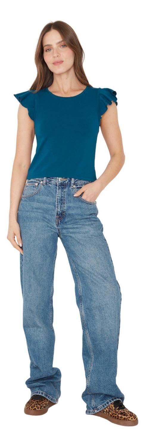 Polera Gracia Alitas Iii Petróleo Jacinta Tienda-3