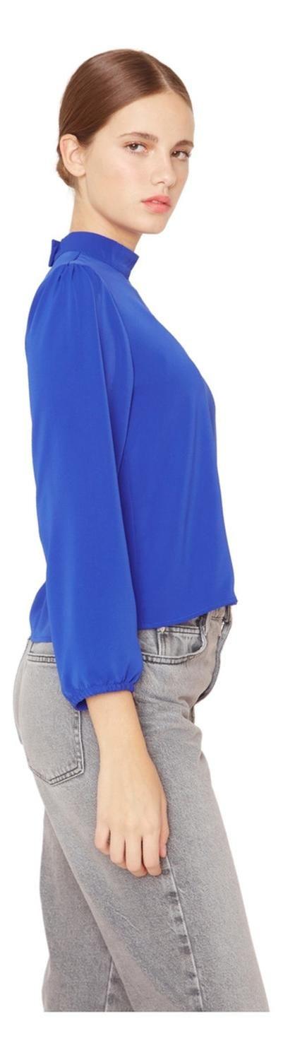Blusa Paula Ii Azul Jacinta Tienda-1