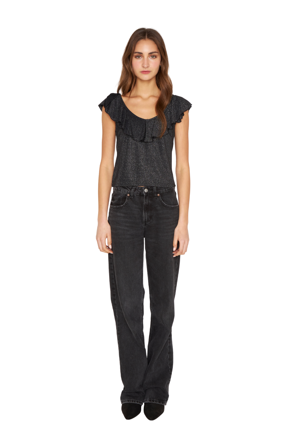 Polera Olimpia Bright black plateada Jacinta Tienda-4