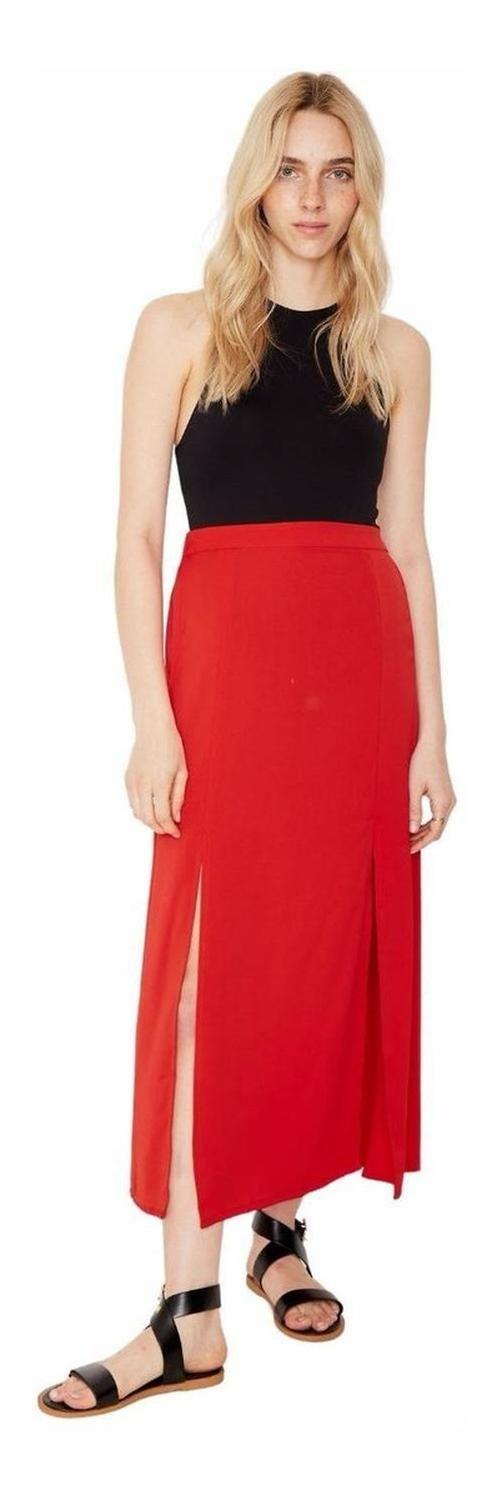 Falda Jane Midi Ii Roja Jacinta Tienda-0