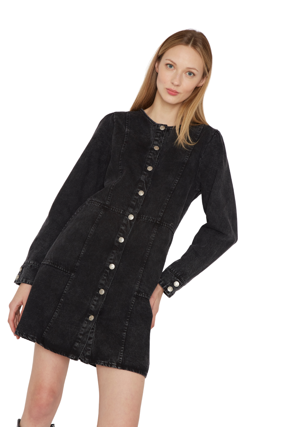 Vestido Denim Stone negro Jacinta Tienda-3