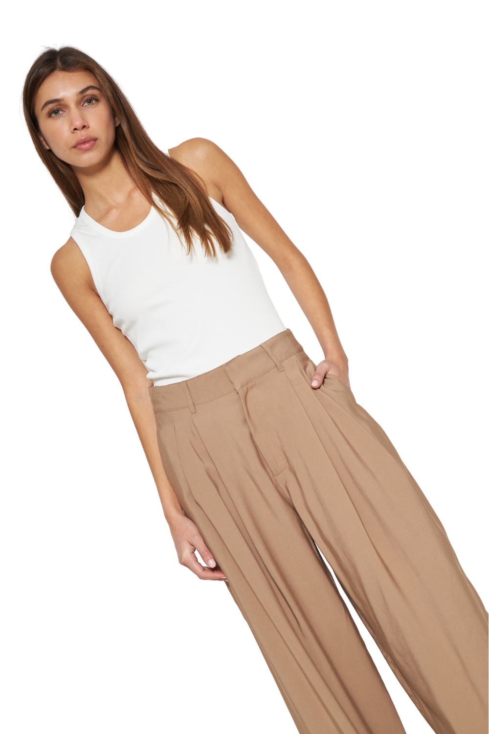Pantalón Mila camel Jacinta Tienda-2