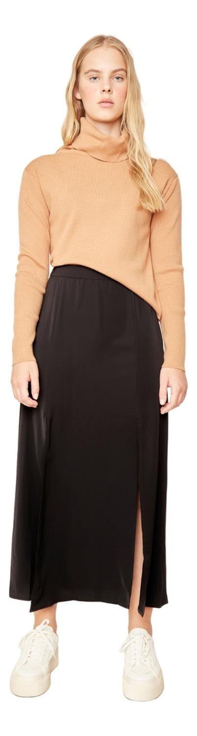 Falda Jane Midi I Negra-0