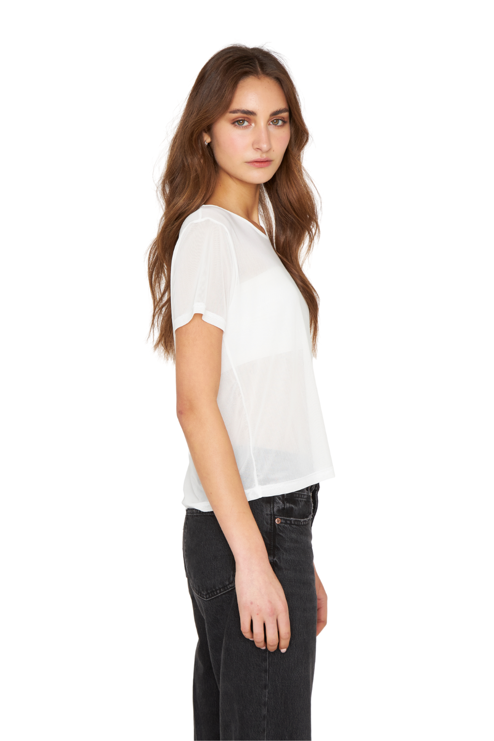 Polera Net manga corta blanca Jacinta Tienda-2