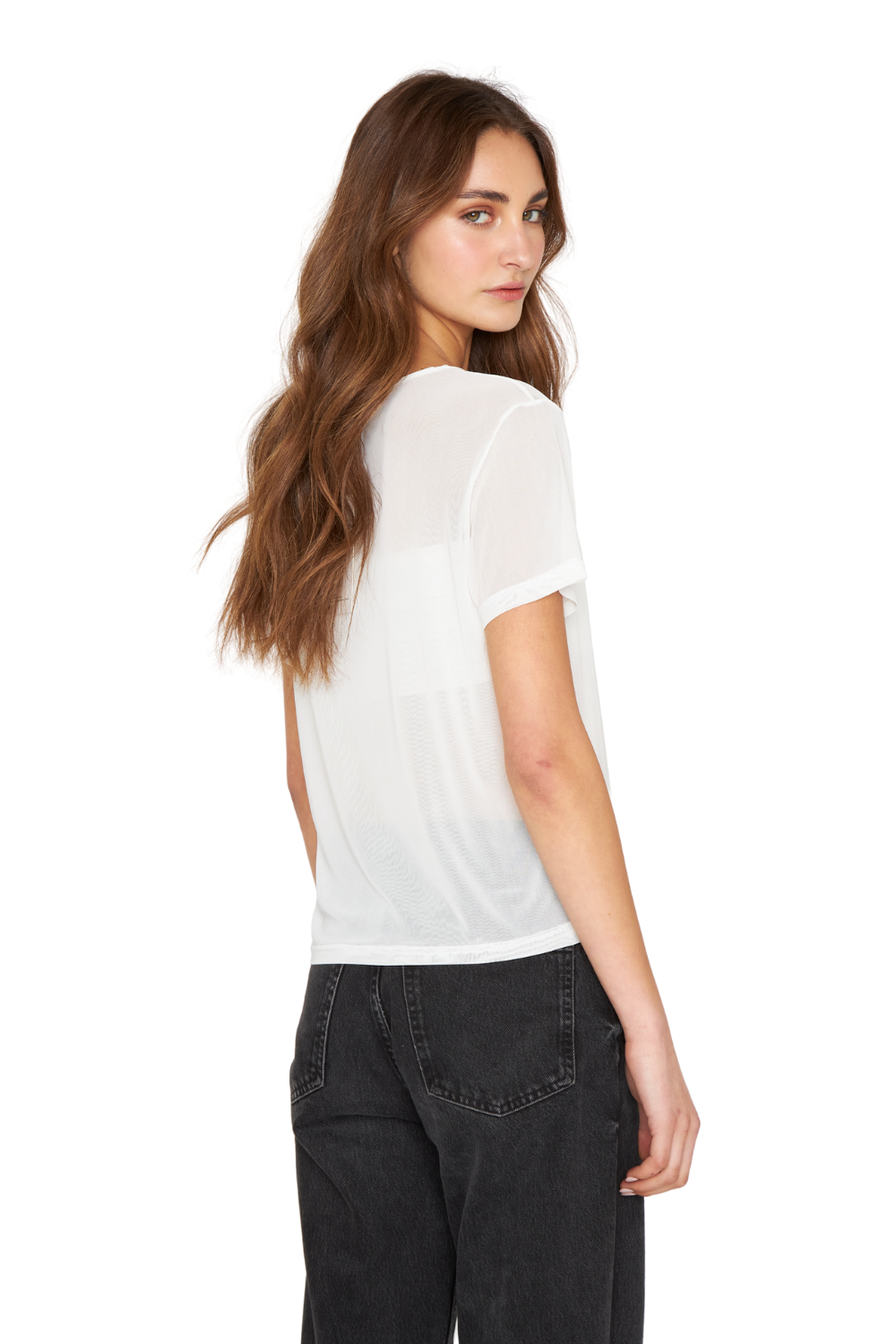 Polera Net manga corta blanca Jacinta Tienda-3