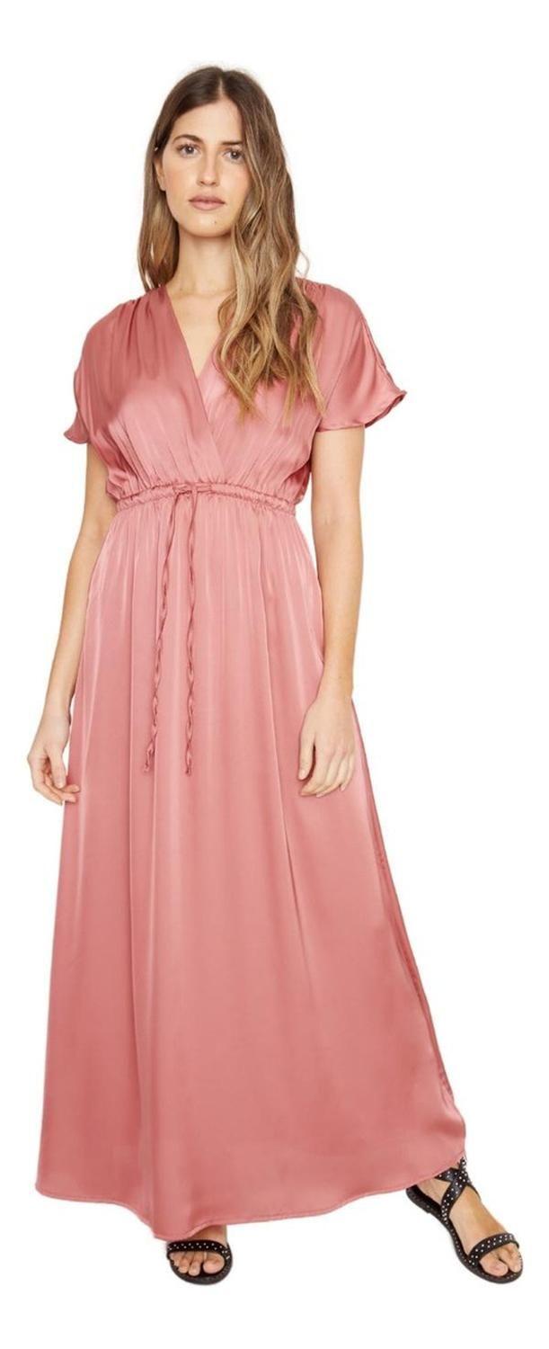 Vestido Lucila Satin Cobre Jacinta Tienda-0