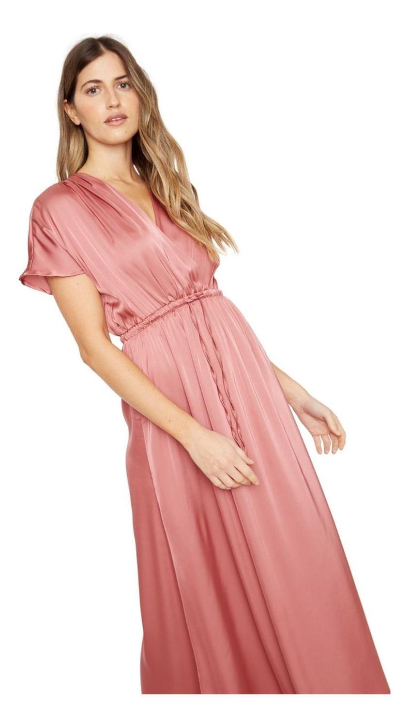 Vestido Lucila Satin Cobre Jacinta Tienda-1