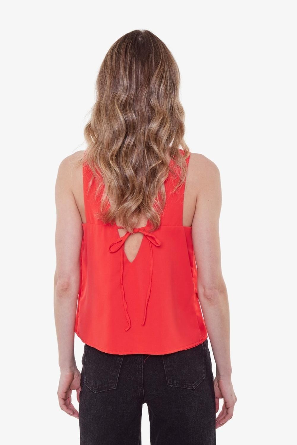 Polera Sara Sin Mangas Roja-2