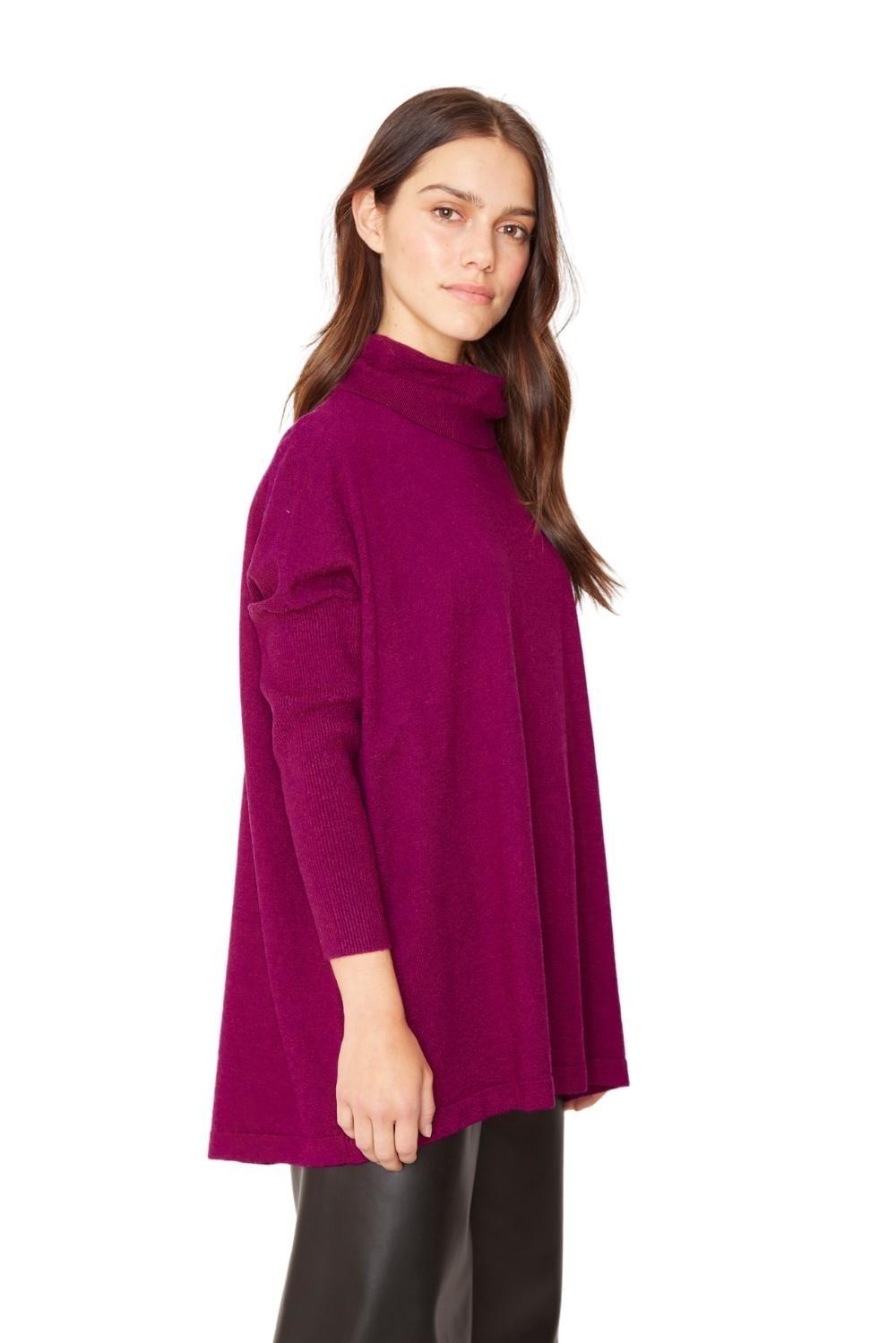 Chaleco Manuela largo II uva-1