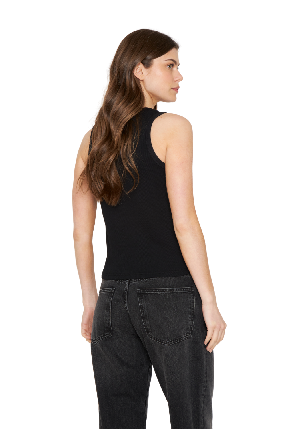 Polera Mae Cuello en V negra Jacinta Tienda-4