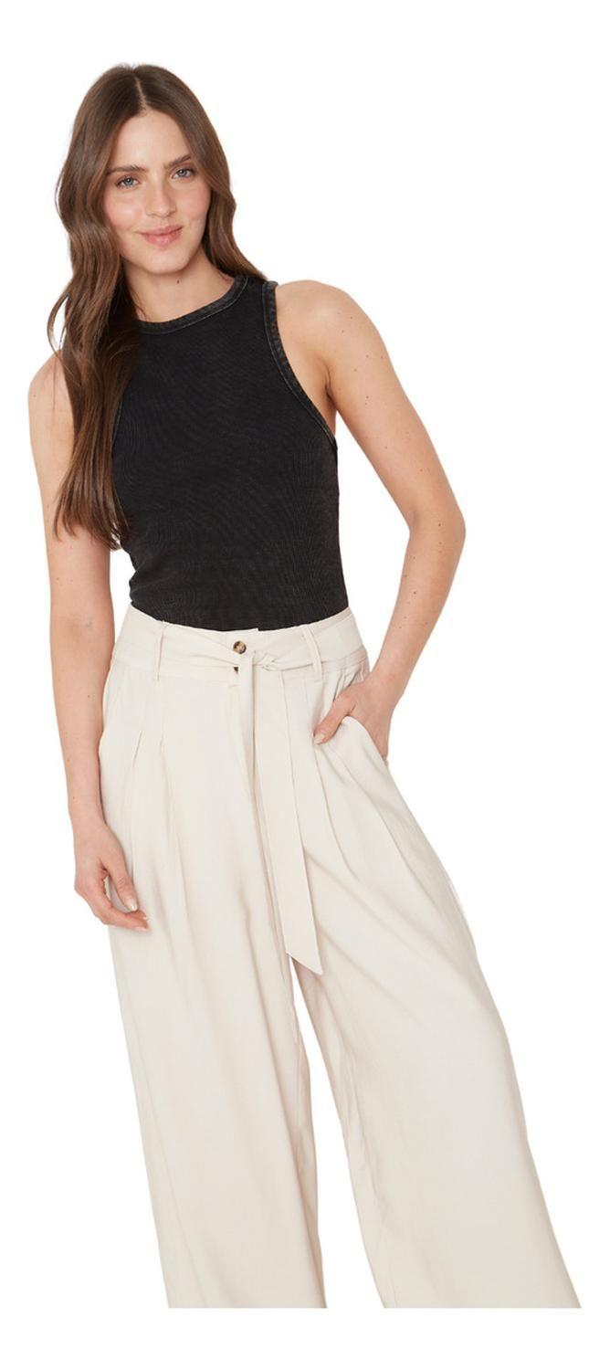 Pantalón Laura Ii Crudo Jacinta Tienda-4