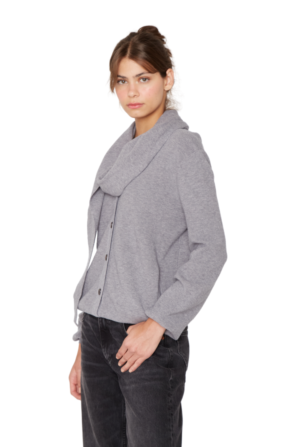 Chaleco Coat gris Jacinta Tienda-2