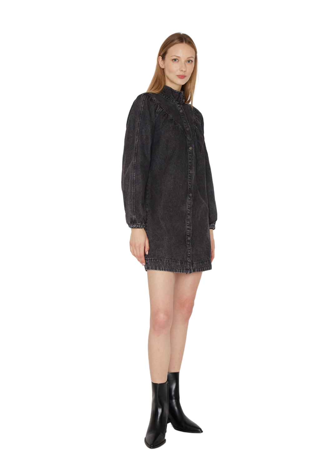 Vestido Denim Porter negro Jacinta Tienda-2