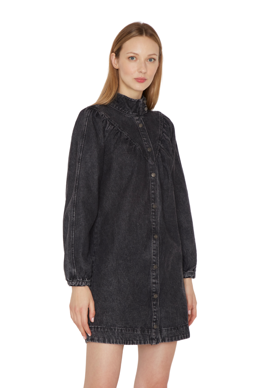 Vestido Denim Porter negro Jacinta Tienda-4