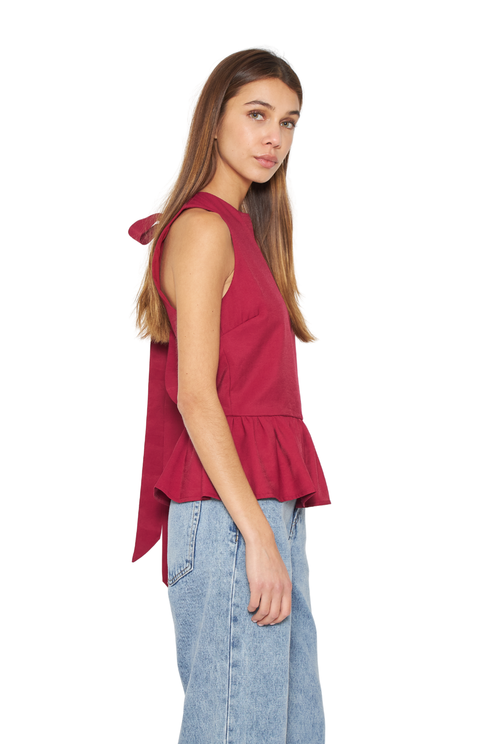 Blusa Tesa burdeo Jacinta Tienda-2