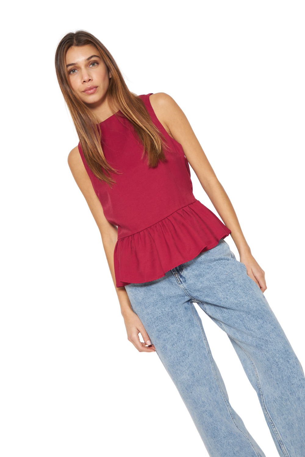 Blusa Tesa burdeo Jacinta Tienda-3