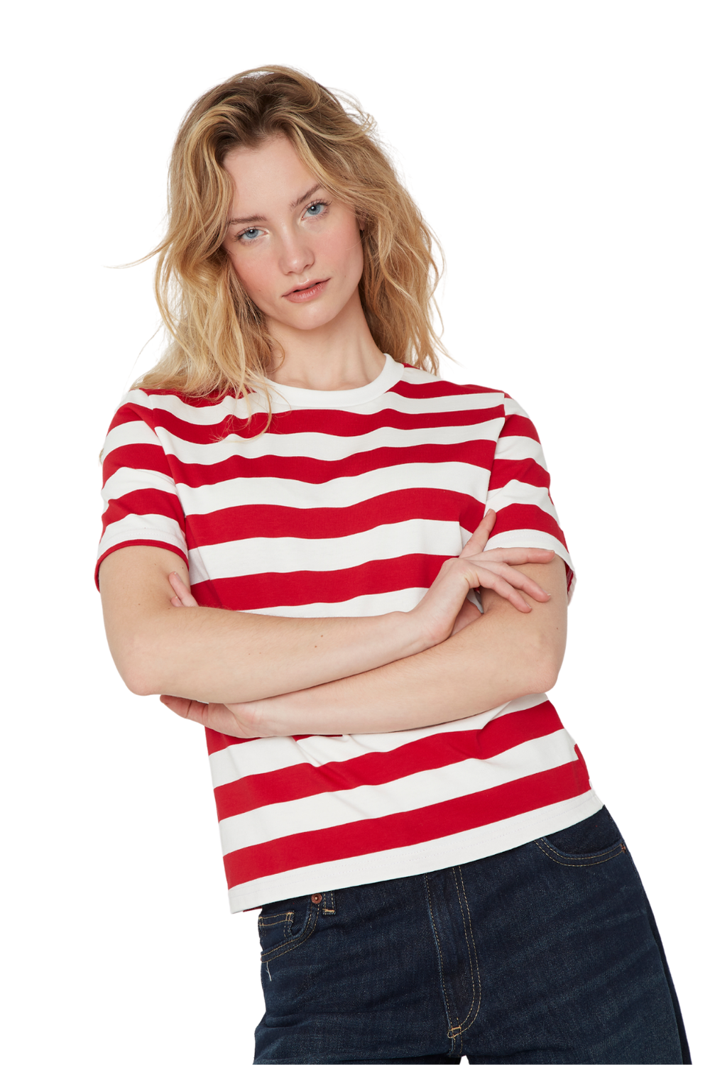 Polera Aspen rayas roja Jacinta Tienda-4