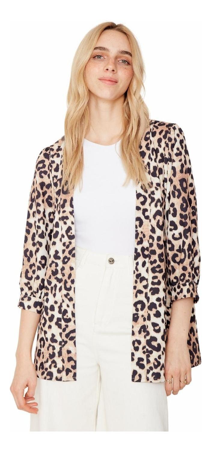 Kimono Eva Corto Leopard Print-0