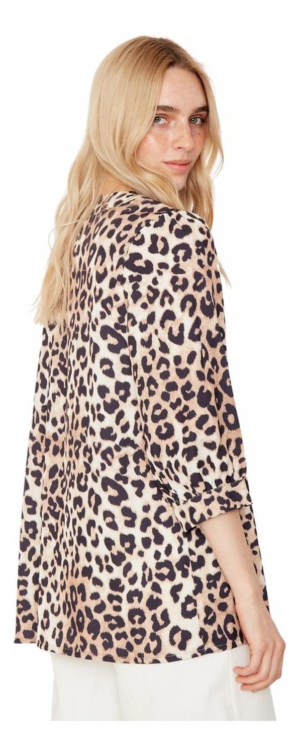 Kimono Eva Corto Leopard Print-2