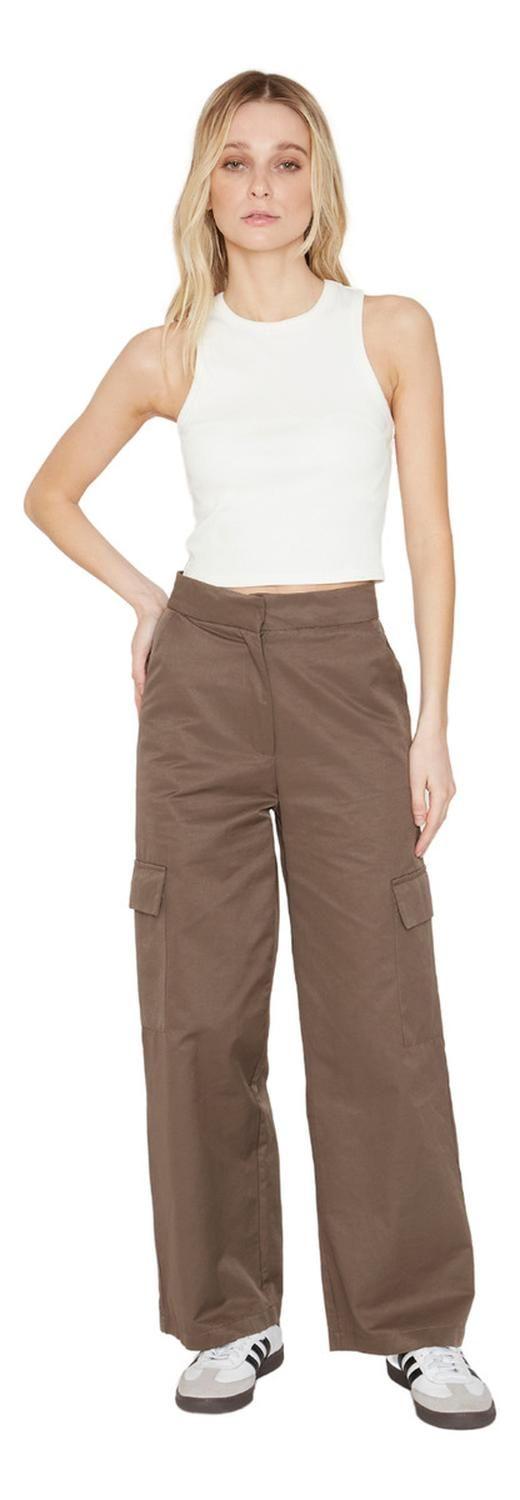 Pantalón Cargo Café Jacinta Tienda-1