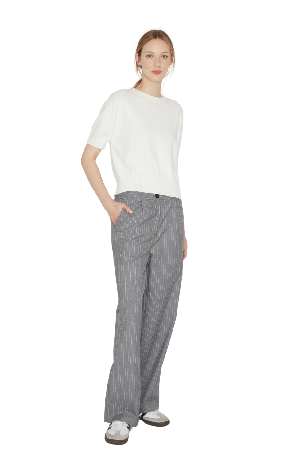 Pantalón Porter líneas gris Jacinta Tienda-2