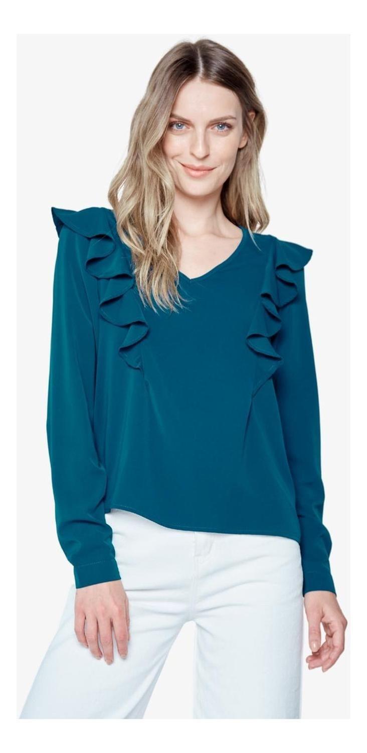 Blusa Juana Petróleo Jacinta Tienda-0