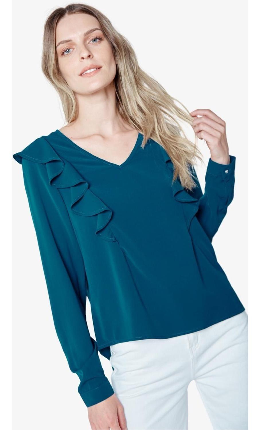 Blusa Juana Petróleo Jacinta Tienda-3